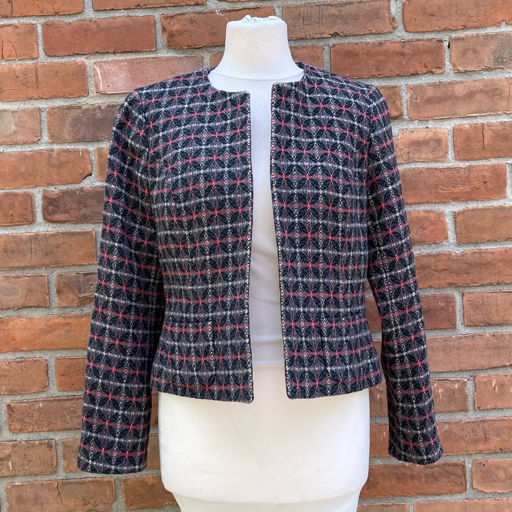 Pendleton Open Front Wool Cashmere Blend Blazer